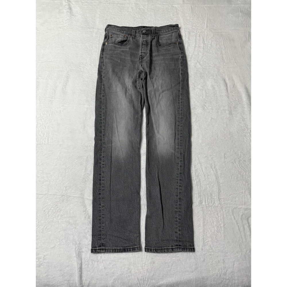 Levis 501 Jeans Womens 27 Gray Straight Button Fly Comfort 27x29‎